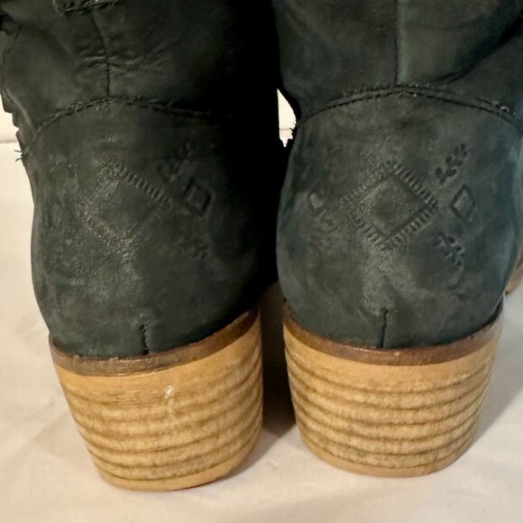 Coolway Women's Suede Ankle Booties Size 39 (8) Black Made In Spain Block Heel - Picture 10 of 15